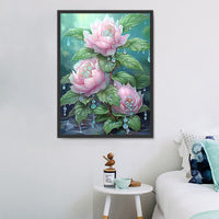 Lotus Diy Kits Acrylique Peintures Par Numéros Pour Adulte Enfant MJ2646