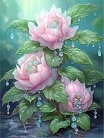 Lotus Diy Kits Acrylique Peintures Par Numéros Pour Adulte Enfant MJ2646