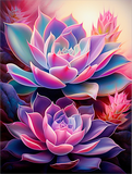 Lotus Diy Kits Acrylique Peintures Par Numéros Pour Adulte Enfant MJ2647