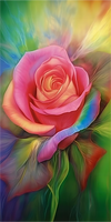 Rose Diy Kits Acrylique Peintures Par Numéros Pour Adulte Enfant MJ2679