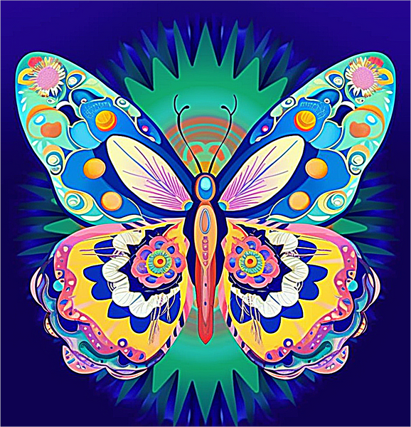 Papillon Diy Kits Acrylique Peintures Par Numéros Pour Adulte Enfant MJ2787