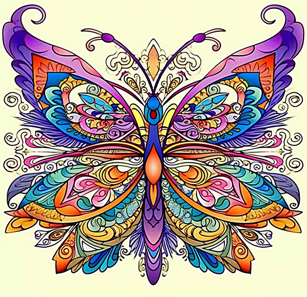 Papillon Diy Kits Acrylique Peintures Par Numéros Pour Adulte Enfant MJ2790