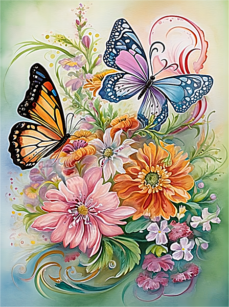Papillon Diy Kits Acrylique Peintures Par Numéros Pour Adulte Enfant MJ2793