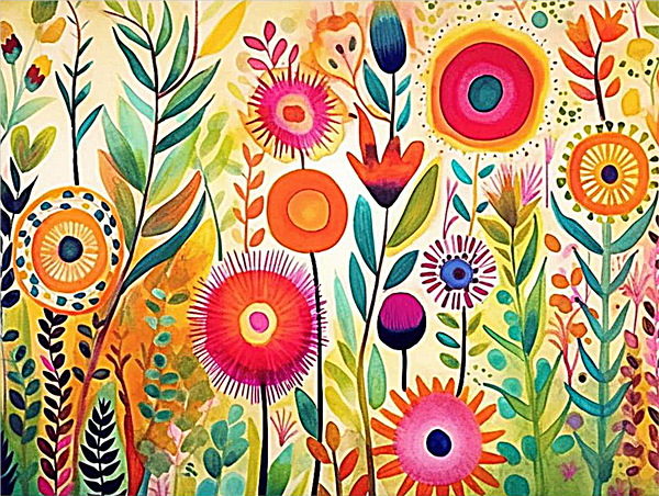 Fleur Diy Kits Acrylique Peintures Par Numéros Pour Adulte Enfant MJ2804