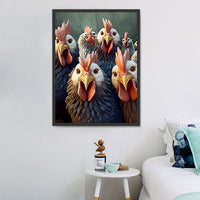 Poulet Diy Kits Acrylique Peintures Par Numéros Pour Adulte Enfant MJ2806