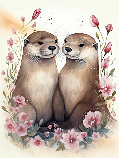 Loutre Diy Kits Peintures Par Numéros MJ2893