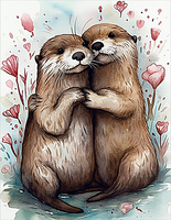 Loutre Diy Kits Peintures Par Numéros MJ2894