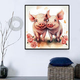 Cochon Diy Kits Acrylique Peintures Par Numéros Pour Adulte Enfant MJ2910