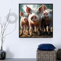 Cochon Diy Kits Acrylique Peintures Par Numéros Pour Adulte Enfant MJ2912