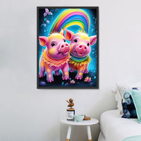 Cochon Diy Kits Acrylique Peintures Par Numéros Pour Adulte Enfant MJ2921