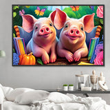 Cochon Diy Kits Acrylique Peintures Par Numéros Pour Adulte Enfant MJ2929