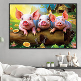 Cochon Diy Kits Acrylique Peintures Par Numéros Pour Adulte Enfant MJ2934