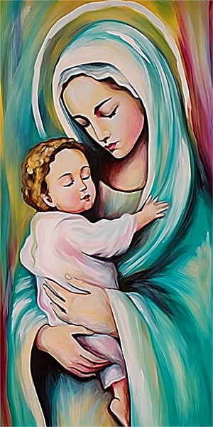 Christianisme Diy Kits Acrylique Peintures Par Numéros Pour Adulte Enfant MJ2998