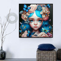Petite fille Diy Kits Acrylique Peinture Par Numéro Pour Adulte Enfant MJ3317