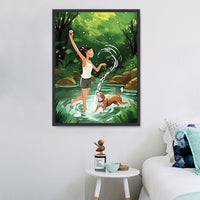 Dessin Animé Diy Kits Acrylique Peintures Par Numéros Pour Adulte Enfant MJ7074