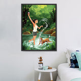 Dessin Animé Diy Kits Acrylique Peintures Par Numéros Pour Adulte Enfant MJ7074