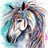 Cheval Diy Kits Acrylique Peintures Par Numéros Pour Adulte Enfant MJ7128