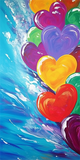 En forme de coeur Diy Kits Acrylique Peintures Par Numéros Pour Adulte Enfant MJ8013