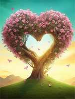 En forme de coeur Diy Kits Acrylique Peintures Par Numéros Pour Adulte Enfant MJ8028