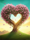 En forme de coeur Diy Kits Acrylique Peintures Par Numéros Pour Adulte Enfant MJ8028