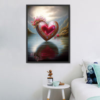 En forme de coeur Diy Kits Acrylique Peintures Par Numéros Pour Adulte Enfant MJ8032