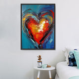En forme de coeur Diy Kits Acrylique Peintures Par Numéros Pour Adulte Enfant MJ8033