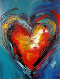 En forme de coeur Diy Kits Acrylique Peintures Par Numéros Pour Adulte Enfant MJ8033