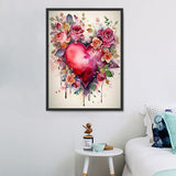 En forme de coeur Diy Kits Acrylique Peintures Par Numéros Pour Adulte Enfant MJ8035