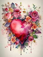 En forme de coeur Diy Kits Acrylique Peintures Par Numéros Pour Adulte Enfant MJ8035