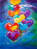 En forme de coeur Diy Kits Acrylique Peintures Par Numéros Pour Adulte Enfant MJ8036