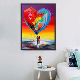 En forme de coeur Diy Kits Acrylique Peintures Par Numéros Pour Adulte Enfant MJ8039