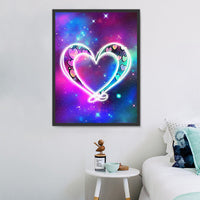 En forme de coeur Diy Kits Acrylique Peintures Par Numéros Pour Adulte Enfant MJ8045