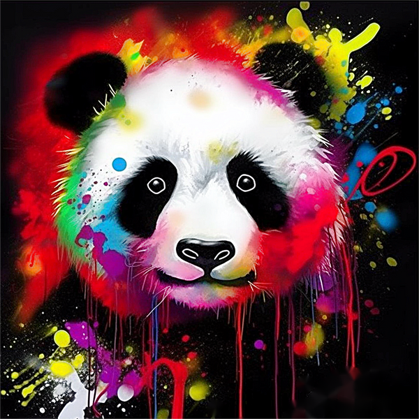 Panda Diy Kits Acrylique Peintures Par Numéros Pour Adulte Enfant MJ8064