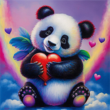 Panda Diy Kits Acrylique Peintures Par Numéros Pour Adulte Enfant MJ8068