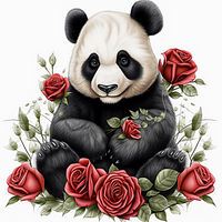 Panda Diy Kits Acrylique Peintures Par Numéros Pour Adulte Enfant MJ8074
