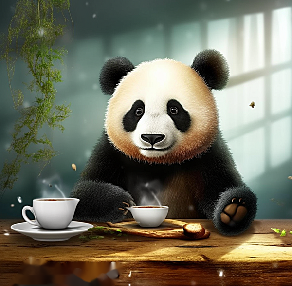 Panda Diy Kits Acrylique Peintures Par Numéros Pour Adulte Enfant MJ8075