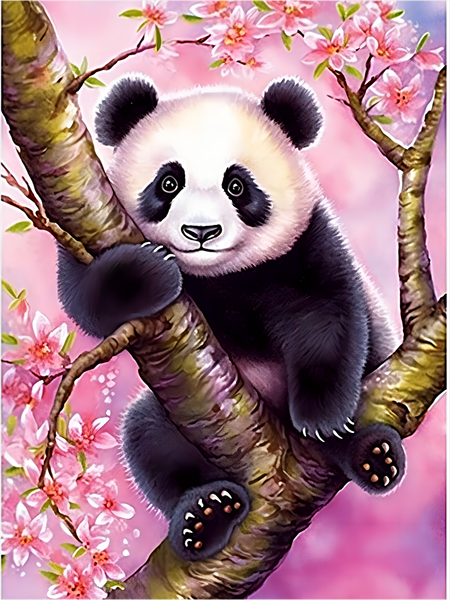 Panda Diy Kits Acrylique Peintures Par Numéros Pour Adulte Enfant MJ8080