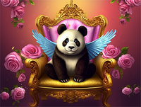 Panda Diy Kits Acrylique Peintures Par Numéros Pour Adulte Enfant MJ8102