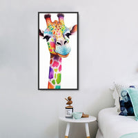 Girafe Diy Kits Acrylique Peintures Par Numéros Pour Adulte Enfant MJ8132