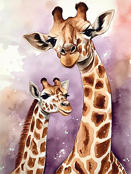 Girafe Diy Kits Acrylique Peintures Par Numéros Pour Adulte Enfant MJ8146