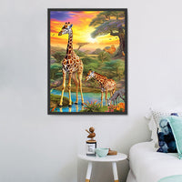 Girafe Diy Kits Acrylique Peintures Par Numéros Pour Adulte Enfant MJ8155