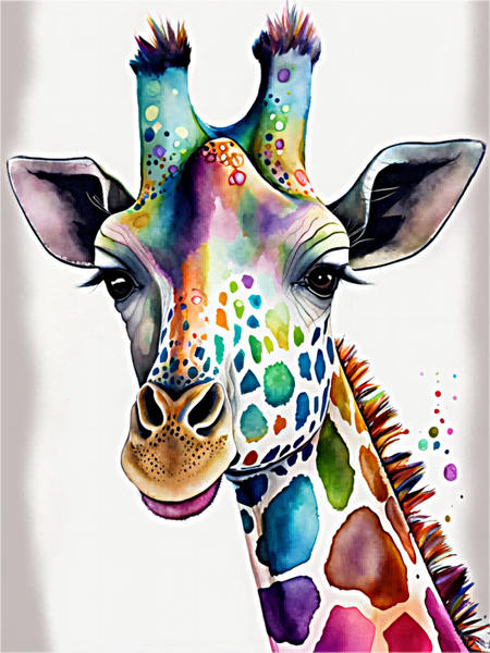 Girafe Diy Kits Acrylique Peintures Par Numéros Pour Adulte Enfant MJ8156