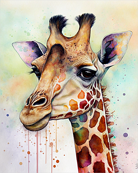 Girafe Diy Kits Acrylique Peintures Par Numéros Pour Adulte Enfant MJ8159