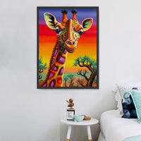 Girafe Diy Kits Acrylique Peintures Par Numéros Pour Adulte Enfant MJ8160