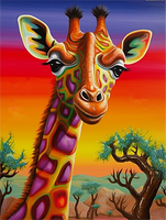 Girafe Diy Kits Acrylique Peintures Par Numéros Pour Adulte Enfant MJ8160