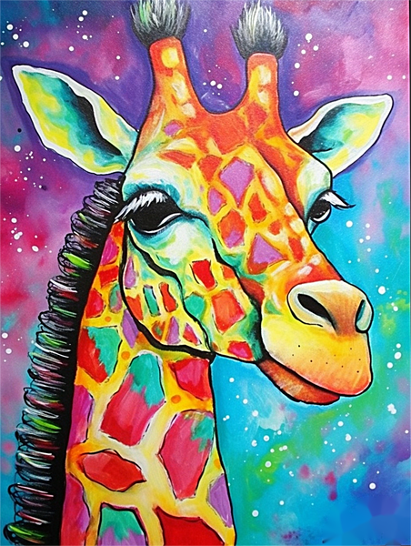 Girafe Diy Kits Acrylique Peintures Par Numéros Pour Adulte Enfant MJ8165