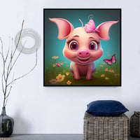 Cochon Diy Kits Acrylique Peintures Par Numéros Pour Adulte Enfant MJ8185