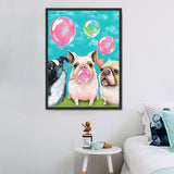 Cochon Diy Kits Acrylique Peintures Par Numéros Pour Adulte Enfant MJ8186