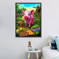 Cochon Diy Kits Acrylique Peintures Par Numéros Pour Adulte Enfant MJ8192