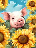 Cochon Diy Kits Acrylique Peintures Par Numéros Pour Adulte Enfant MJ8195